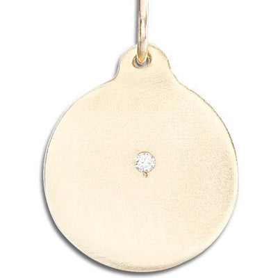 Disk Charm With Diamond Jewelry Helen Ficalora 14k Yellow Gold For Necklaces And Bracelets