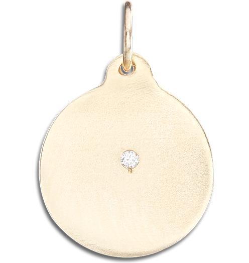 Disk Charm With Diamond Jewelry Helen Ficalora 14k Yellow Gold For Necklaces And Bracelets