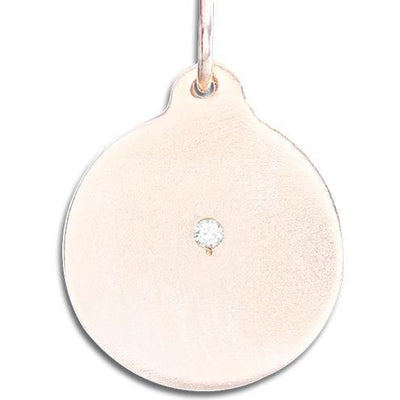 Disk Charm With Diamond Jewelry Helen Ficalora 14k Pink Gold For Necklaces And Bracelets