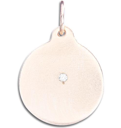 Disk Charm With Diamond Jewelry Helen Ficalora 14k Pink Gold For Necklaces And Bracelets