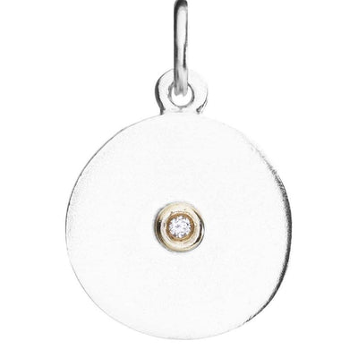 Disk Charm With Diamond Jewelry Helen Ficalora Sterling Silver For Necklaces And Bracelets