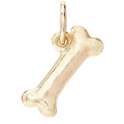 Helen Ficalora Gold Dog Bone Charm