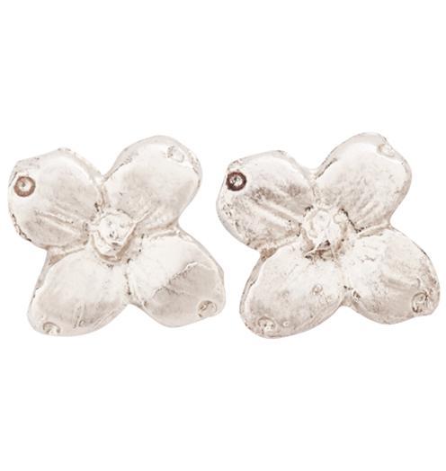 Dogwood Stud Earrings Jewelry Helen Ficalora 14k White Gold