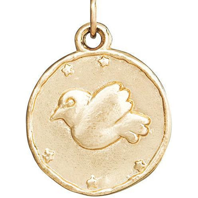 Dove Coin Charm Jewelry Helen Ficalora 14k Yellow Gold