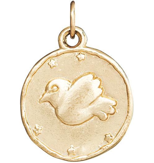 Dove Coin Charm Jewelry Helen Ficalora 14k Yellow Gold