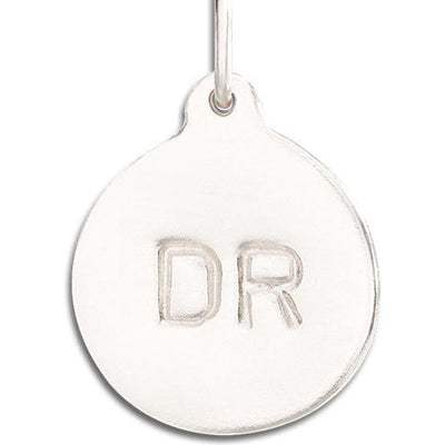 Helen Ficalora 14k White Gold "DR" Charm for Doctors
