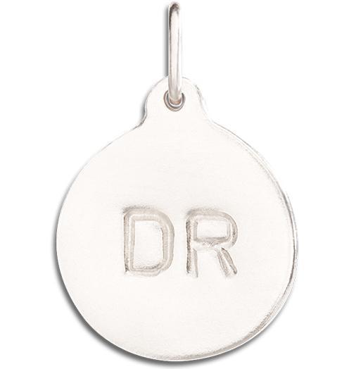 Helen Ficalora 14k White Gold "DR" Charm for Doctors
