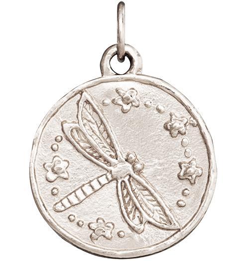 Dragonfly Coin Charm Jewelry Helen Ficalora 14k White Gold