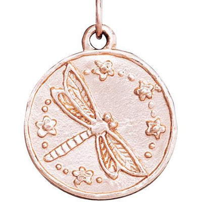 Dragonfly Coin Charm Jewelry Helen Ficalora 14k Pink Gold
