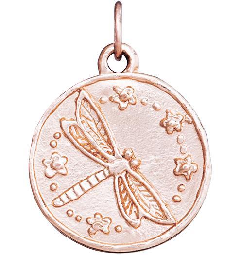 Dragonfly Coin Charm Jewelry Helen Ficalora 14k Pink Gold