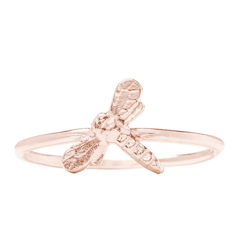Dragonfly Stacking Ring Jewelry Helen Ficalora 14k Pink Gold 6