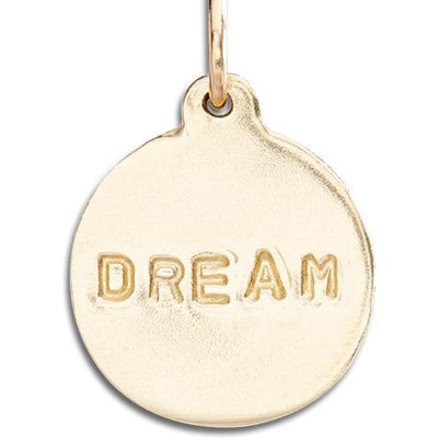 "Dream" Disk Charm Jewelry Helen Ficalora 14k Yellow Gold For Necklaces And Bracelets