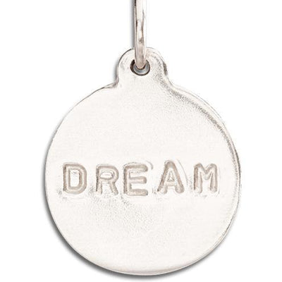 "Dream" Disk Charm Jewelry Helen Ficalora 14k White Gold For Necklaces And Bracelets