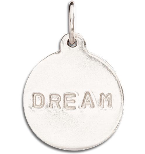 "Dream" Disk Charm Jewelry Helen Ficalora 14k White Gold For Necklaces And Bracelets