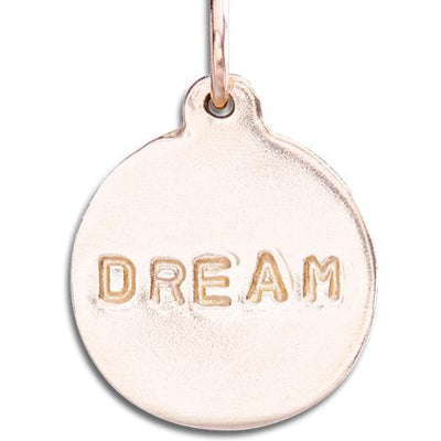 "Dream" Disk Charm Jewelry Helen Ficalora 14k Pink Gold For Necklaces And Bracelets