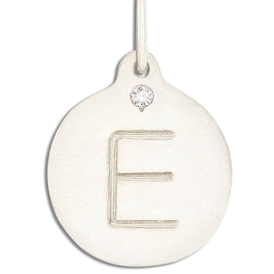 "E" Alphabet Charm 14k White Gold With Diamond Jewelry For Necklaces And Bracelets From Helen Ficalora Every Letter And Initial Available