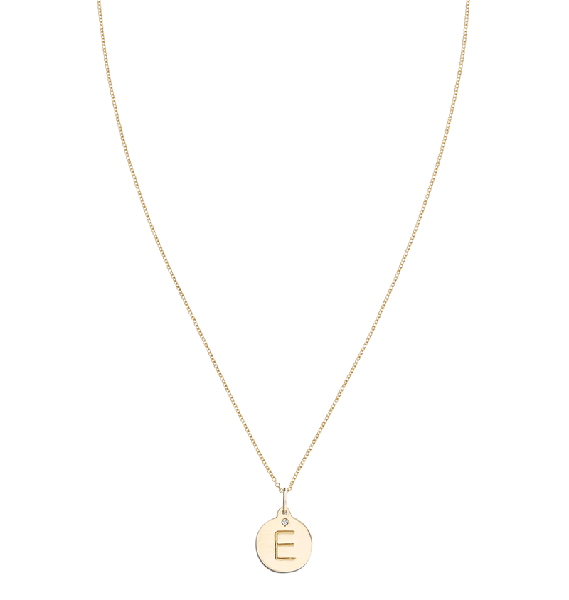 "E" Alphabet Charm 14k Yellow Gold With Diamond Jewelry For Necklaces And Bracelets From Helen Ficalora Every Letter And Initial Available