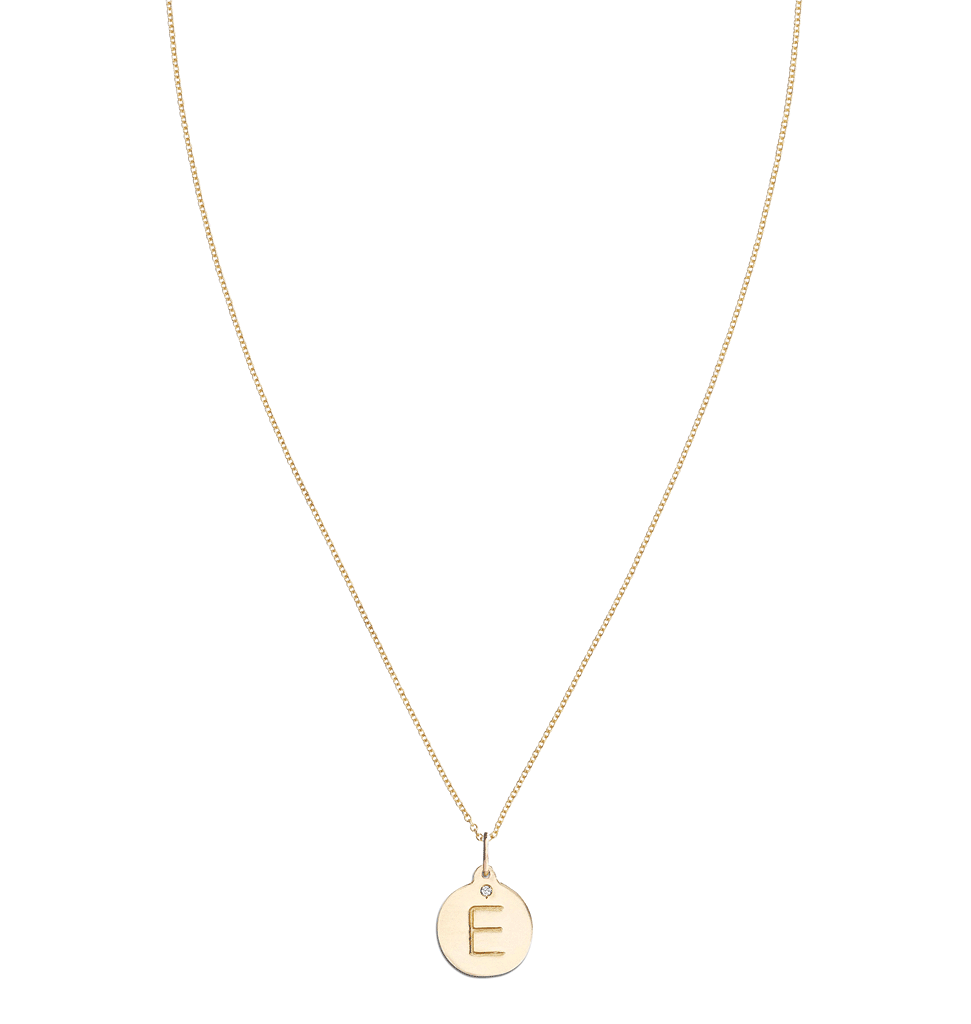 "E" Alphabet Charm 14k Yellow Gold With Diamond Jewelry For Necklaces And Bracelets From Helen Ficalora Every Letter And Initial Available
