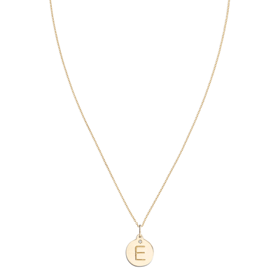 "E" Alphabet Charm 14k Yellow Gold With Diamond Jewelry For Necklaces And Bracelets From Helen Ficalora Every Letter And Initial Available