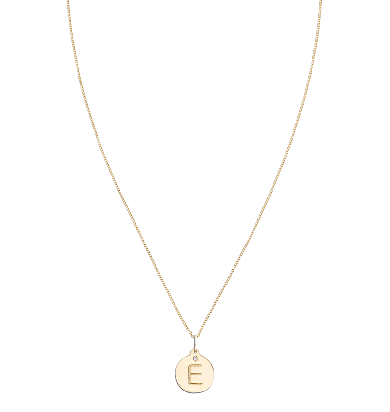 "E" Alphabet Charm 14k Yellow Gold With Diamond Jewelry For Necklaces And Bracelets From Helen Ficalora Every Letter And Initial Available