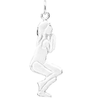 Eagle Pose Yoga Charm Jewelry Helen Ficalora Sterling Silver 