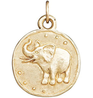 Elephant Coin Charm Jewelry Helen Ficalora 14k Yellow Gold