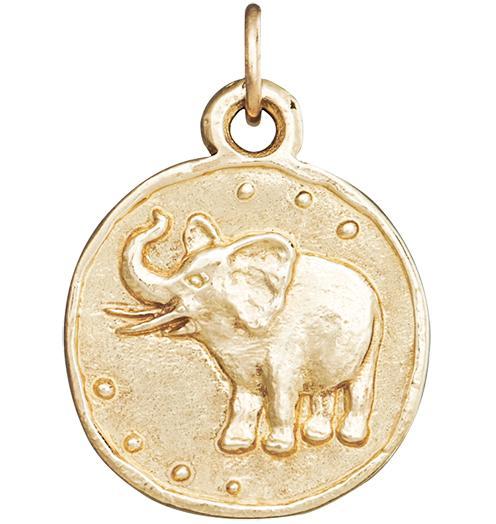 Elephant Coin Charm Jewelry Helen Ficalora 14k Yellow Gold