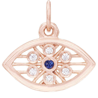 Helen Ficalora Gold & Blue Evil Eye Charm