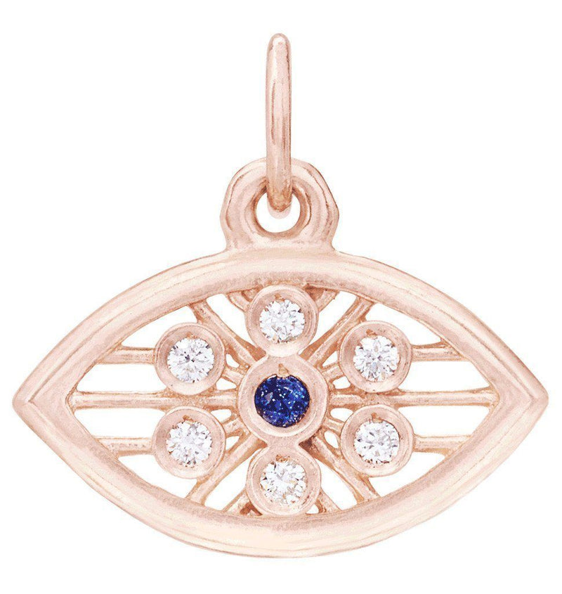 Helen Ficalora Gold & Blue Evil Eye Charm