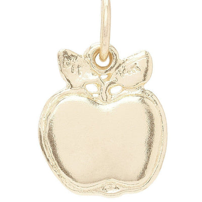 Flat Apple Mini Charm Jewelry Helen Ficalora 14k Yellow Gold