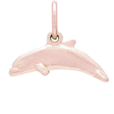 Flat Dolphin Mini Charm Jewelry Helen Ficalora 14k Pink Gold