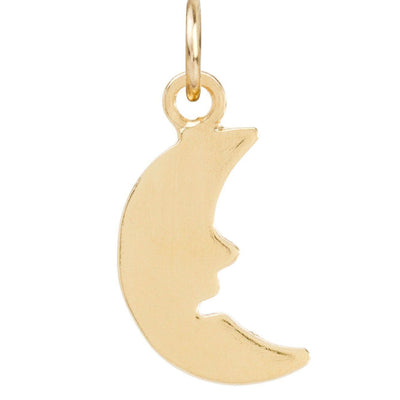 Flat Moon Charm Jewelry Helen Ficalora 14k Yellow Gold