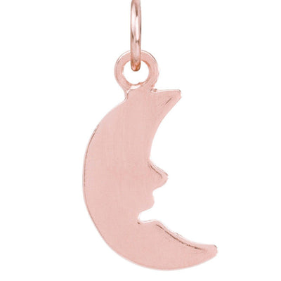 Flat Moon Charm Jewelry Helen Ficalora 14k Pink Gold
