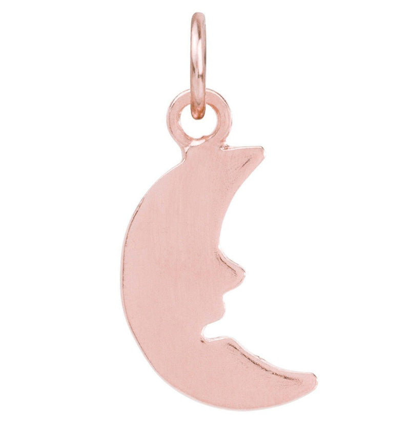 Flat Moon Charm Jewelry Helen Ficalora 14k Pink Gold