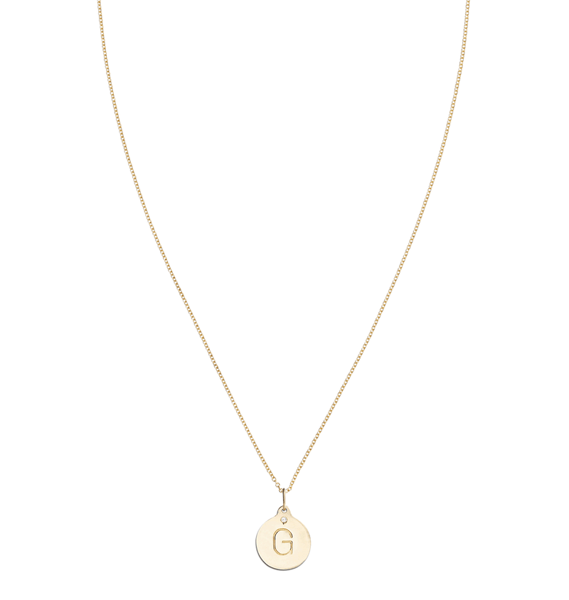 "G" Alphabet Charm With Diamond -  - Jewelry - Helen Ficalora - 5