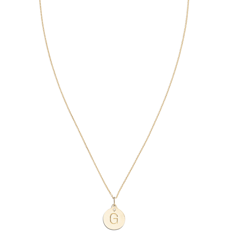 "G" Alphabet Charm With Diamond -  - Jewelry - Helen Ficalora - 5