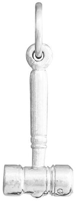 Gavel Mini Charm Jewelry Helen Ficalora 14k White Gold