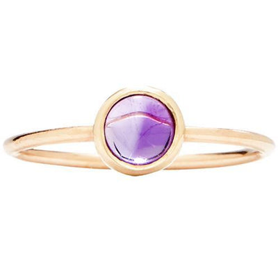 Helen Ficalora February Amethyst Birthstone Ring in Gold