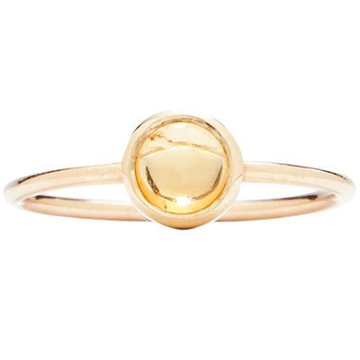 Champagne Ring, Crystal Stone Ring, Citrine Ring ,Yellow Jewelry ,Gemstone Band, November Gold top Ring ,Faceted Ring ,Stackable Ring