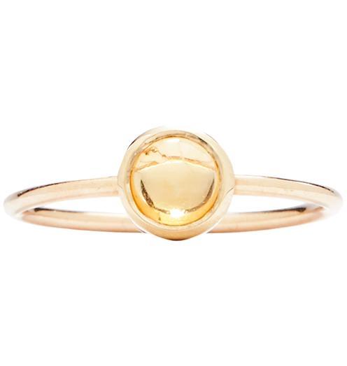 Helen Ficalora November Citrine Birthstone Stackable Ring in Gold