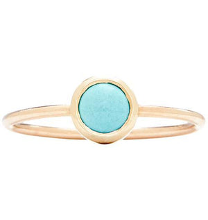 Gemstone Stacking Ring With Turquoise Jewelry Helen Ficalora 14k Yellow Gold 5