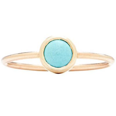 Gemstone Stacking Ring With Turquoise Jewelry Helen Ficalora 14k Yellow Gold 5