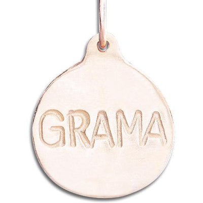 "Grama" Disk Charm Jewelry Helen Ficalora 14k Pink Gold