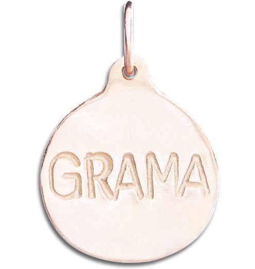 "Grama" Disk Charm Jewelry Helen Ficalora 14k Pink Gold