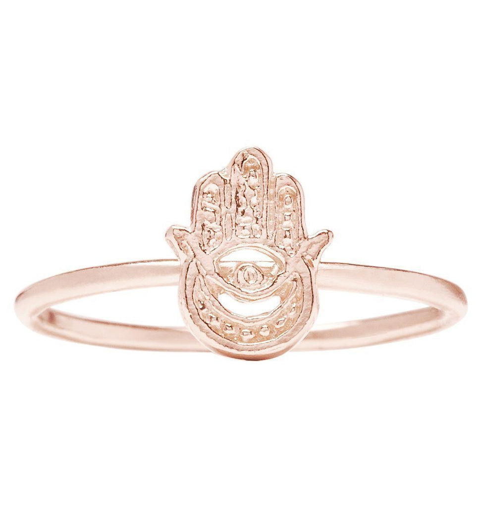 Hamsa Stacking Ring Jewelry Helen Ficalora 14k Pink Gold 6