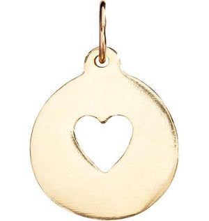 Heart Cutout Charm Jewelry Helen Ficalora 14k Yellow Gold