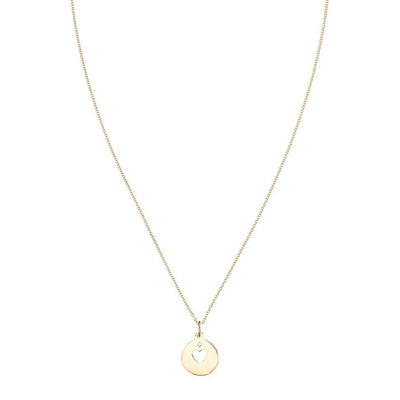 Gold Helen Ficalora Heart Charm With Diamonds for Necklaces or Bracelets