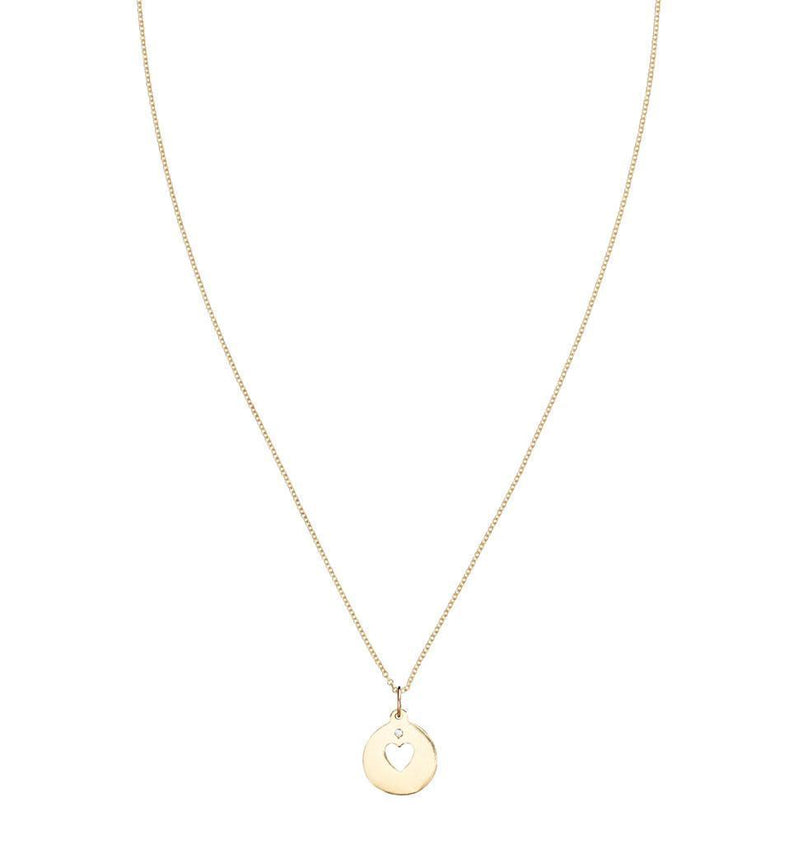 Gold Helen Ficalora Heart Charm With Diamonds for Necklaces or Bracelets