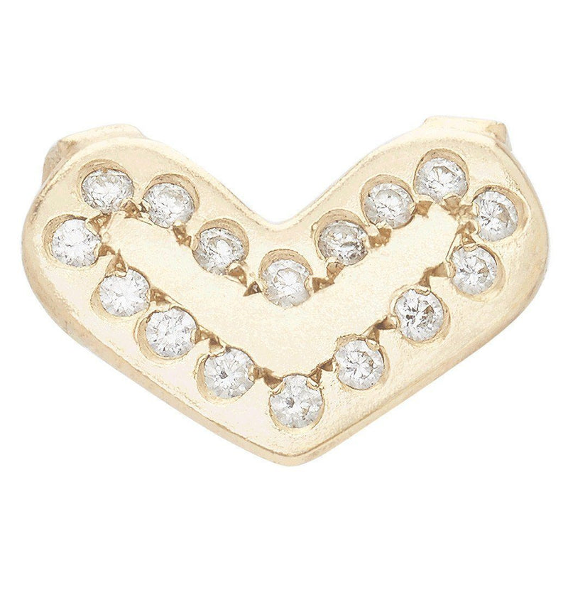 Heart Spacer Charm With 16 Diamonds Jewelry Helen Ficalora 14k Yellow Gold