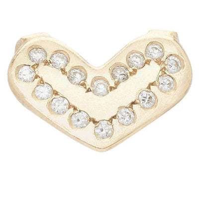 Heart Spacer Charm With 16 Diamonds Jewelry Helen Ficalora 14k Yellow Gold